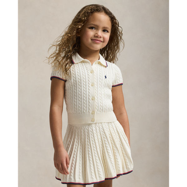 Strickjacke und Rock mit Mini-Zopfmuster Girls 1.5-6.5 Years in Nevis multi 4