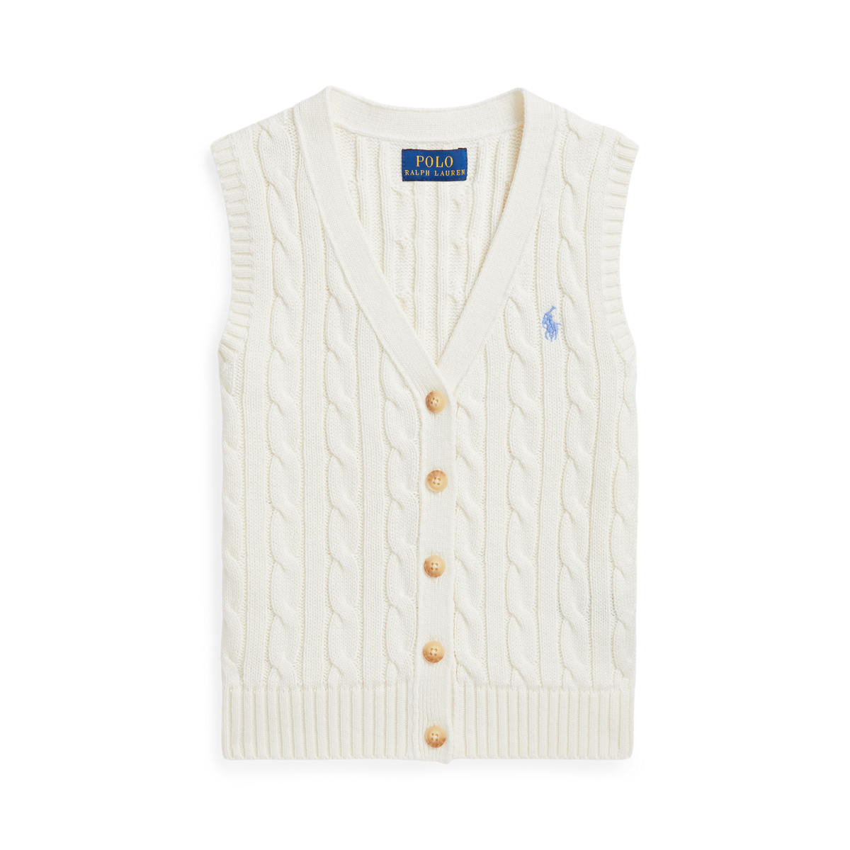 J.Crew: Organic Cotton Varsity Cable-knit Sweater-vest For Men