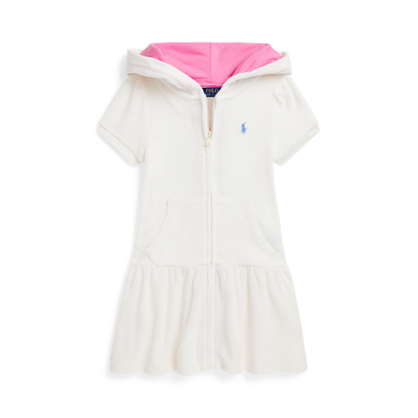 Nevis/Harbor Island Blue Hooded Terry Cover-Up Girls 2-6x 1