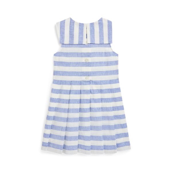 Striped Linen-Cotton Sailor Dress