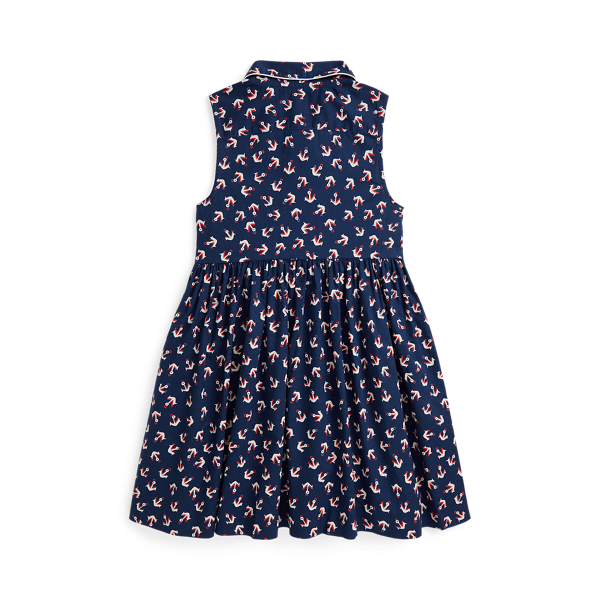 Anchor-Print Cotton Shirtdress