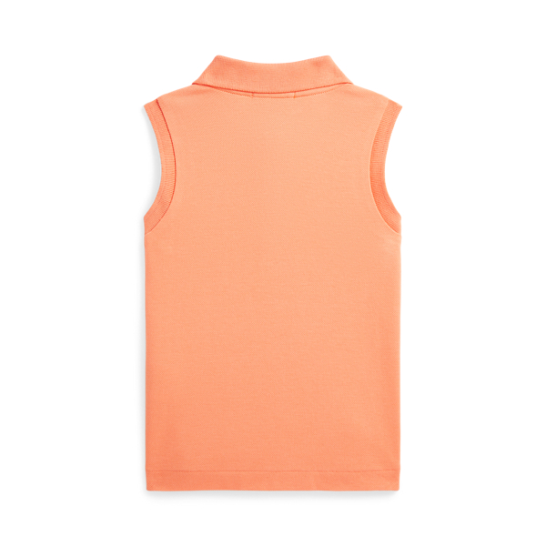 Stretch Mesh Sleeveless Polo Shirt