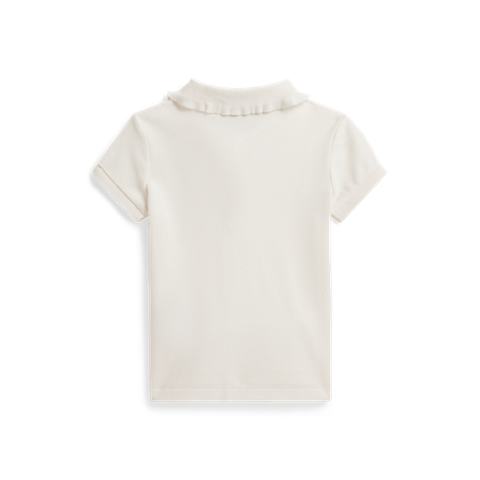 Ralph Lauren Stretch Mesh Ruffled Polo Shirt