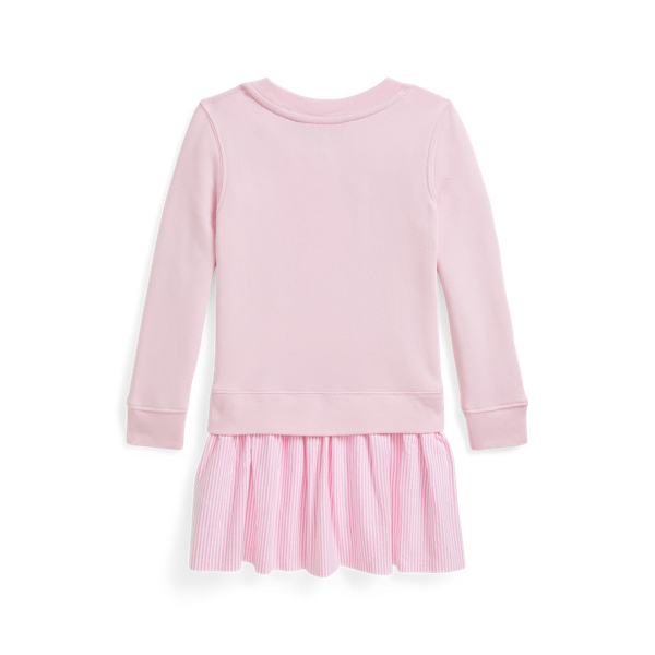 Hint of Pink Striped-Skirt Terry Dress Girls 1.5-6.5 Years 3