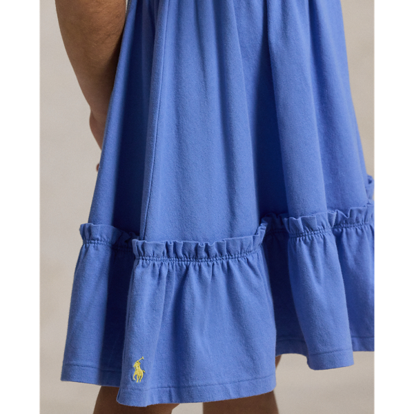 Harbour Island Blue/Oasis Smocked Cotton Jersey Dress Girls 1.5-6.5 Years 5
