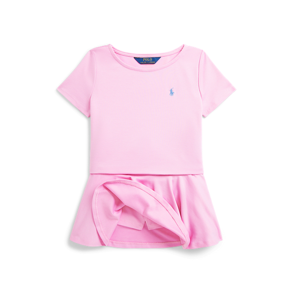 Carmel Pink/Harbor Island Ponte Boxy Tee & Skort Set Girls 2-6x 7