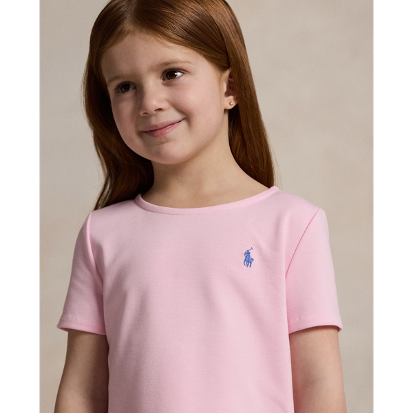 Carmel Pink/Harbor Island Ponte Boxy Tee & Skort Set Girls 2-6x 5
