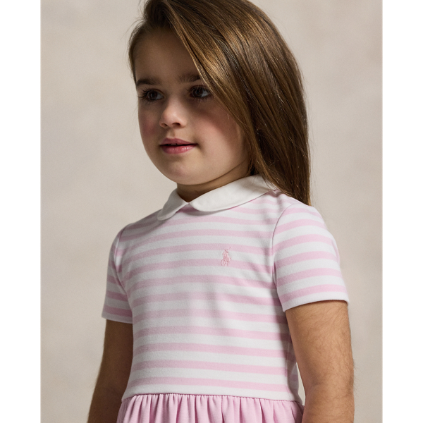 Carmel Pink/Stripe Striped Ponte Dress Girls 1.5-6.5 Years 5