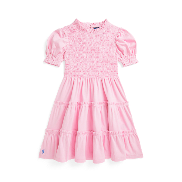 Smocked Cotton Jersey Dress Girls 1.5-6.5 Years 1