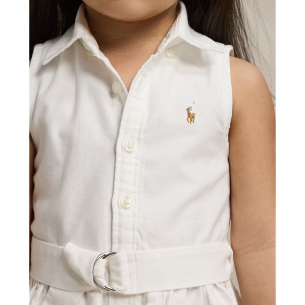 Baumwolloxford-Hemdkleid mit G&uuml;rtel Girls 1.5-6.5 Years in Wei&szlig; 5
