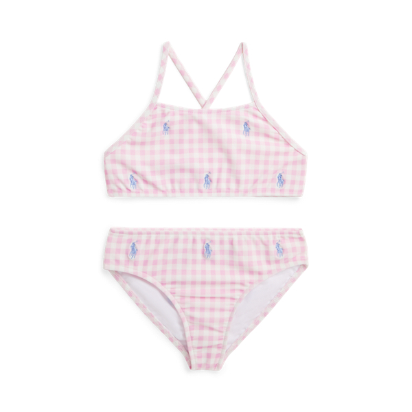 Gingham Polo Pony Two-Piece Swimsuit 