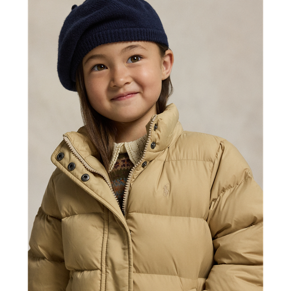 【極美品♡レザーワッペン】ラルフローレン　ボア付きダウンジャケット　フーデッド 極美品♡レザーワッペン】ラルフローレン ボア付きダウン