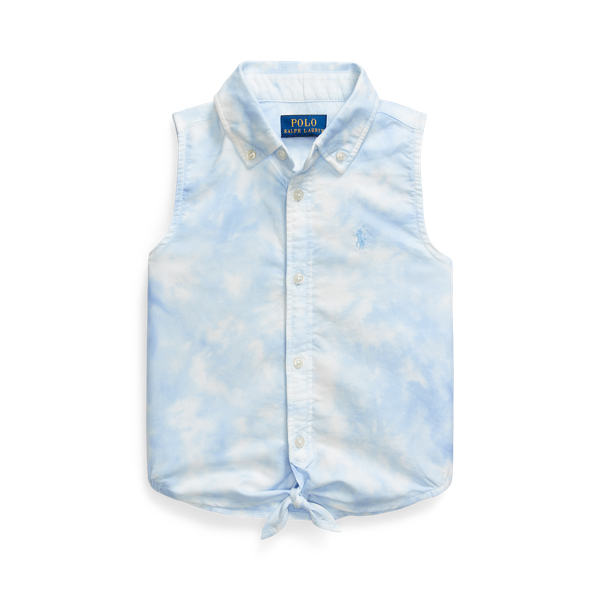 Tie-Dye Sleeveless Oxford Shirt 