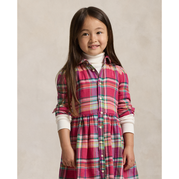 Plaid Cotton Madras Shirtdress