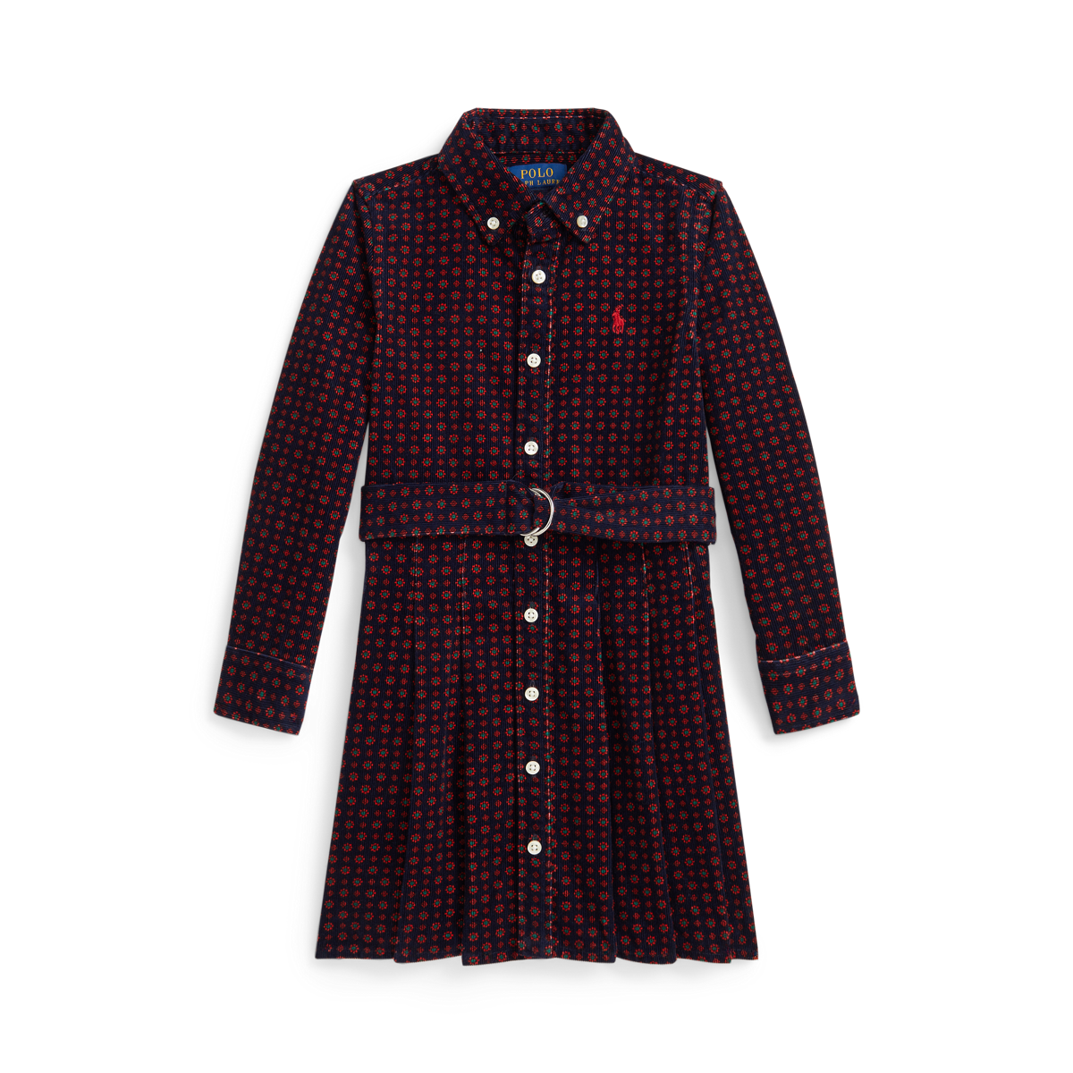 POLO RALPH LAUREN ベルベット シャツワンピース コーデュロイ POLO RALPH LAUREN（ポロ ラルフ ローレン）の「ベルテッド