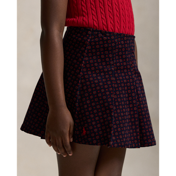フローラル プリーテッド コーデュロイ スカート | ラルフ ローレン