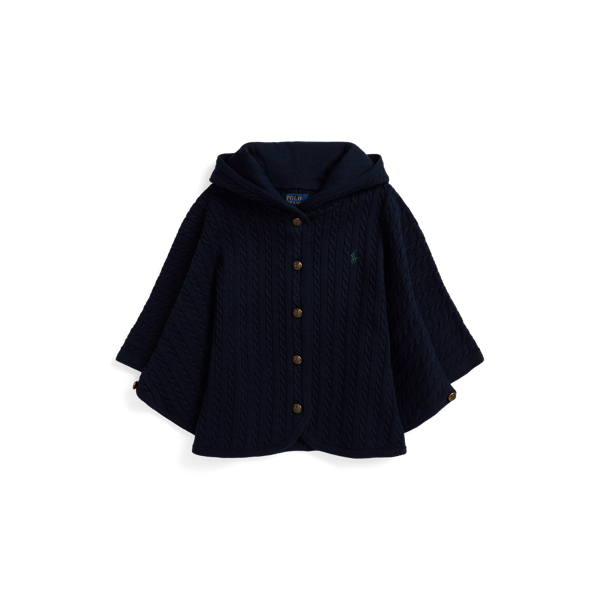 ミニケーブル コットン フーデッド ポンチョ | ラルフ ローレン公式