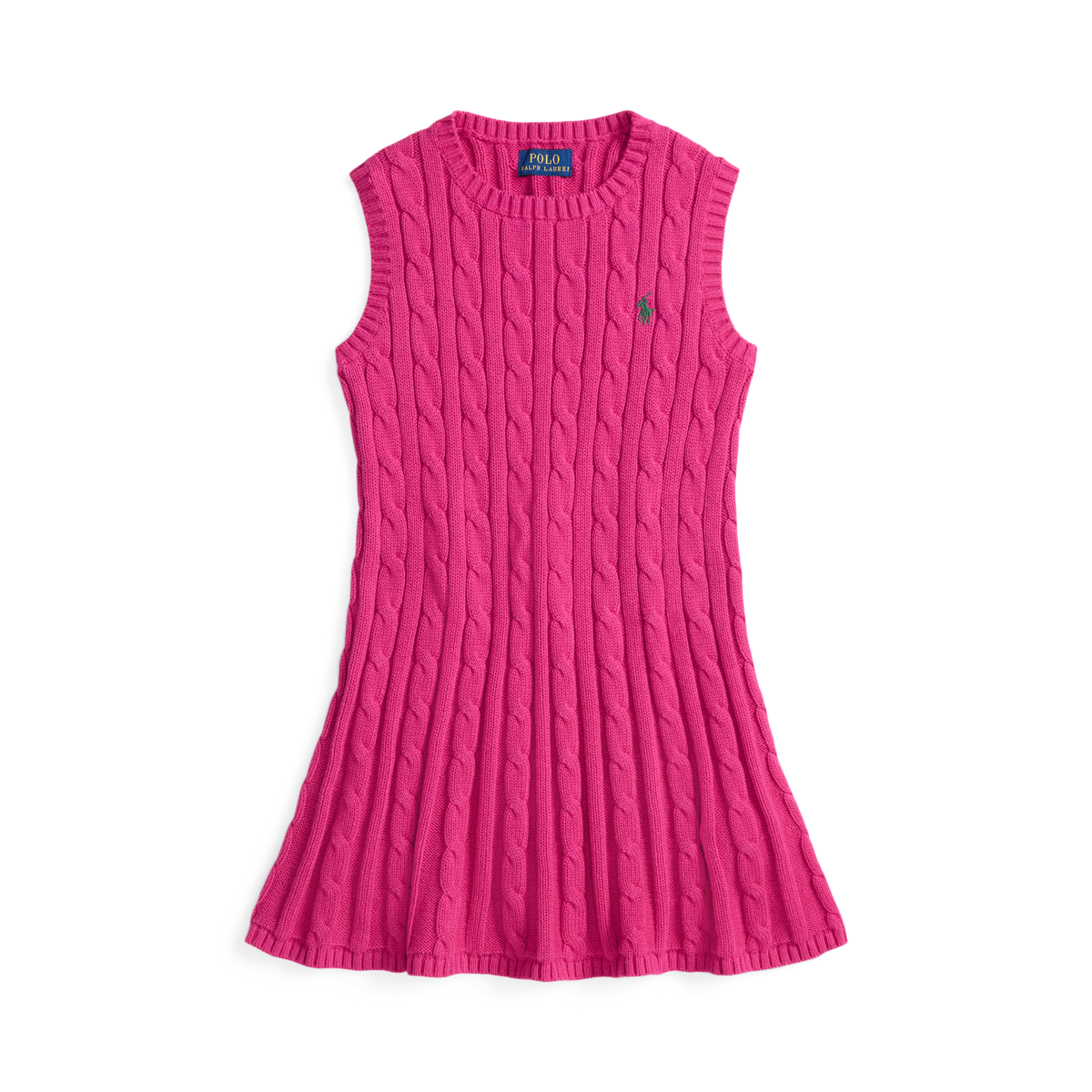 Cable-Knit Cotton Sleeveless Dress