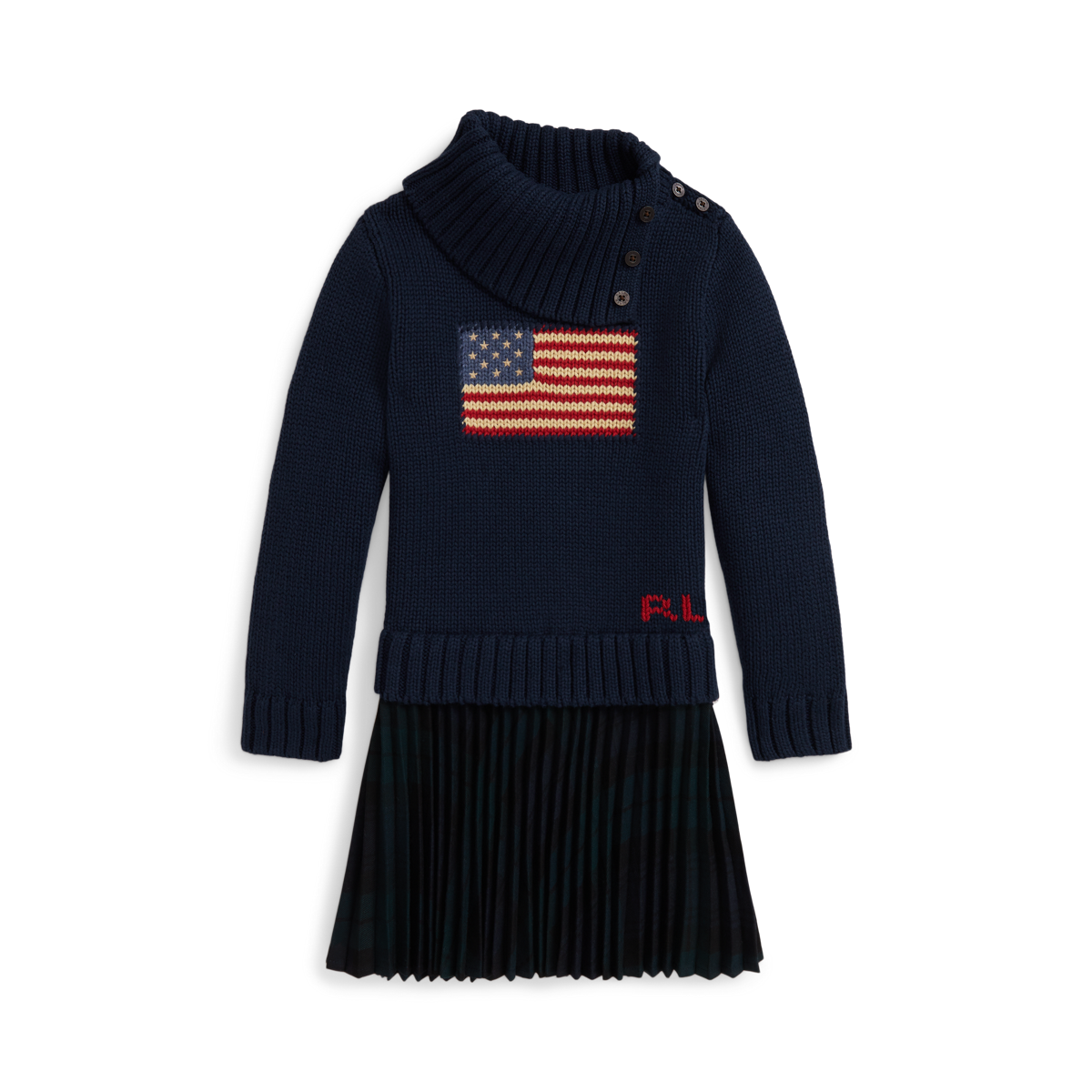 新作セール ラルフローレン プラッド タイネック ドレス 最終価格 Polo Ralph lauren ジョーゼットタイネックドレスS