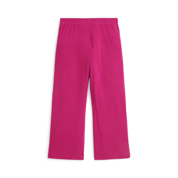 Gerippte Hose mit weitem Bein