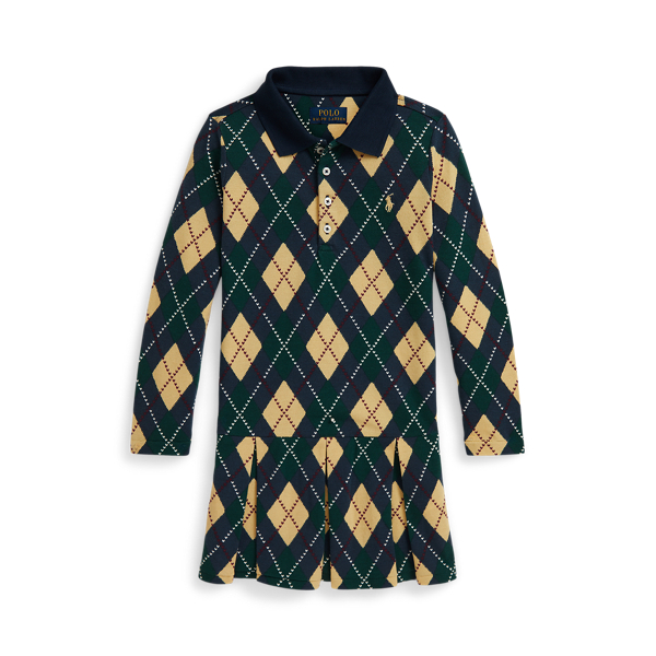Stretchpiqu&eacute;-Polokleid mit Argyle-Muster Girls 1.5-6.5 Years in 1