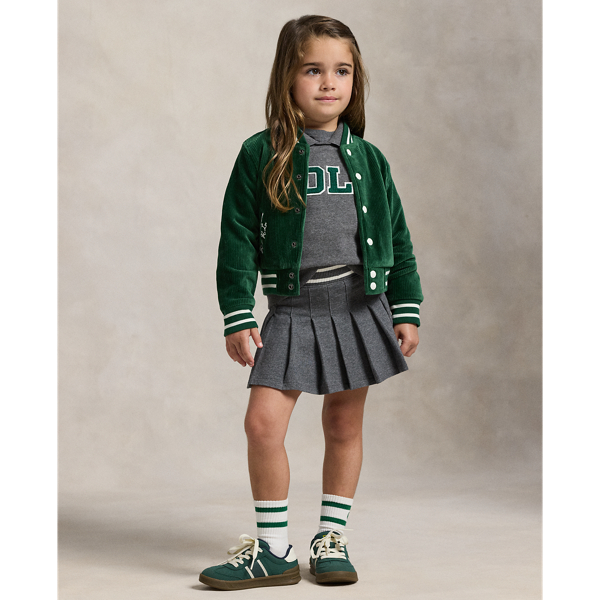 Logo Velour Baseball Jacket