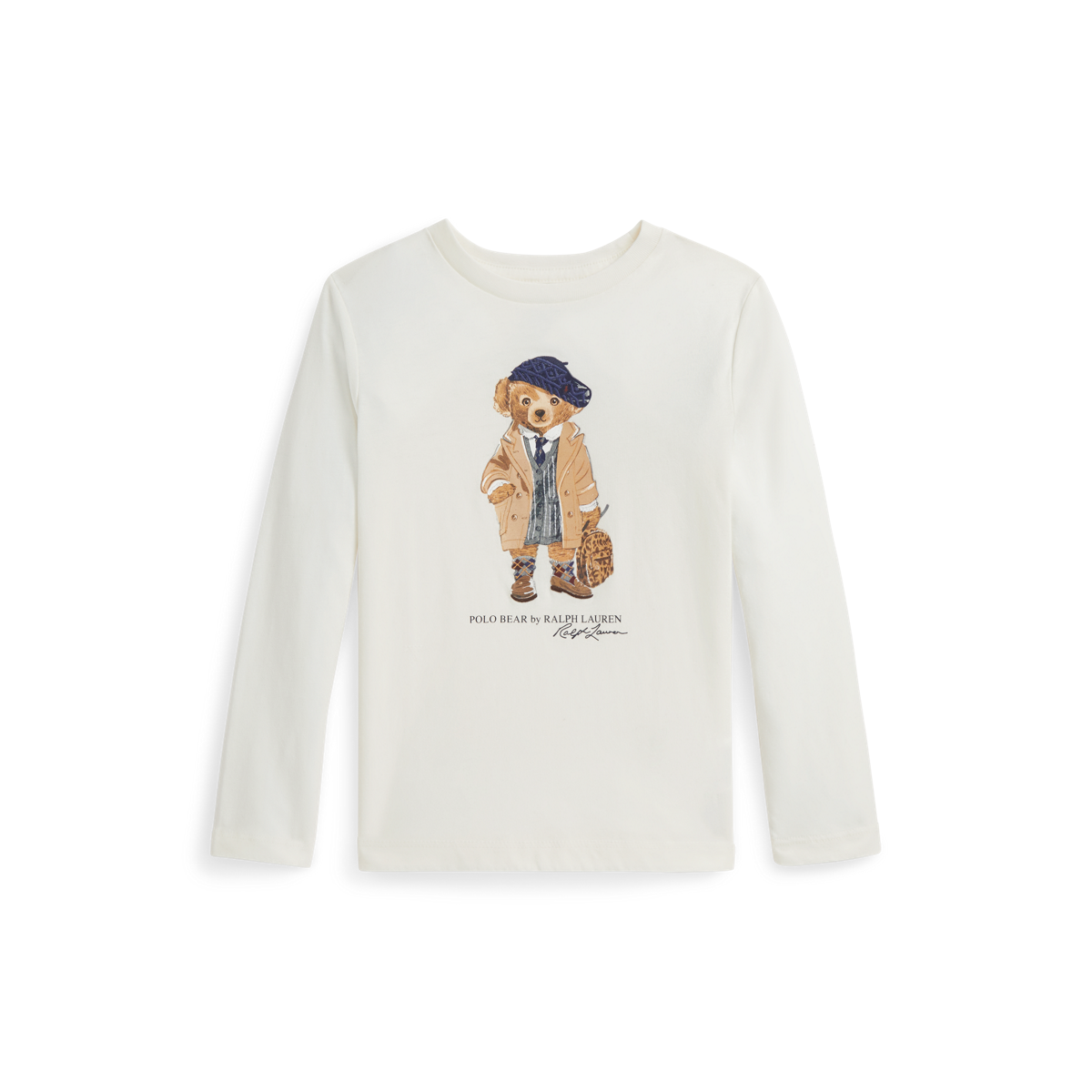 Polo ベア コットン ジャージー ロングスリーブ Tシャツ