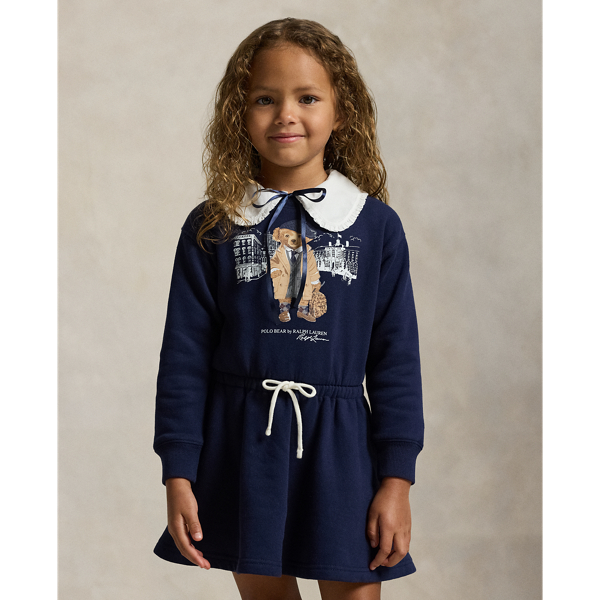 Fleece-Pulloverkleid mit Polo Bear Girls 1.5-6.5 Years in Edles Navy 4