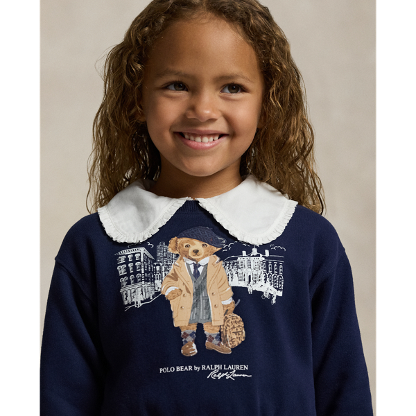 Fleece-Pulloverkleid mit Polo Bear Girls 1.5-6.5 Years in Edles Navy 5