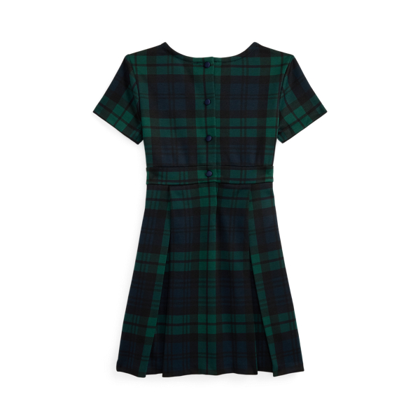 Plaid Pleated Ponte Dress