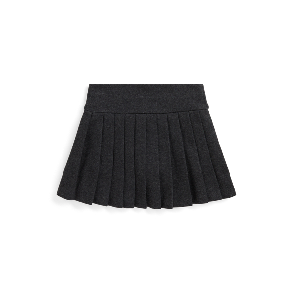 Dark Flannel Heather Pleated Interlock Skort Girls 2-6x 3