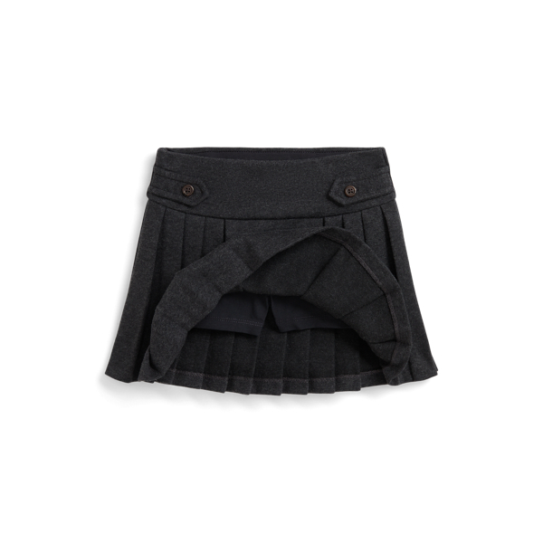 Dark Flannel Heather Pleated Interlock Skort Girls 2-6x 6