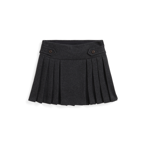 Dark Flannel Heather Pleated Interlock Skort Girls 2-6x 2