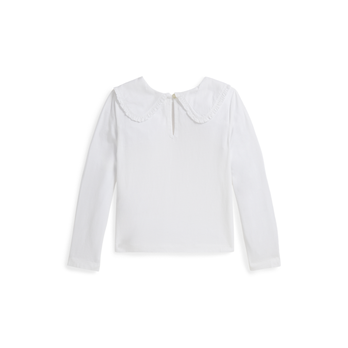 Детская футболка Ralph Lauren Ruffled Cotton Jersey, цвет: Белый — фото 1