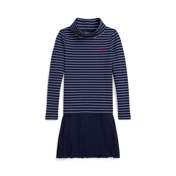 Gestreepte jersey jurk met turtleneck Girls 1.5-6.5 Years in 1