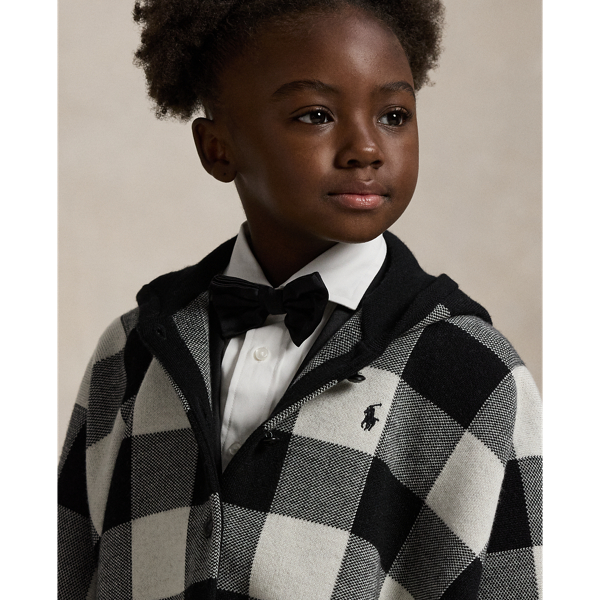 美品、ラルフローレン✴︎バッファローチェックウールポンチョ✴︎ Ralph Lauren ウールポンチョ バッファローチェック ラルフローレン