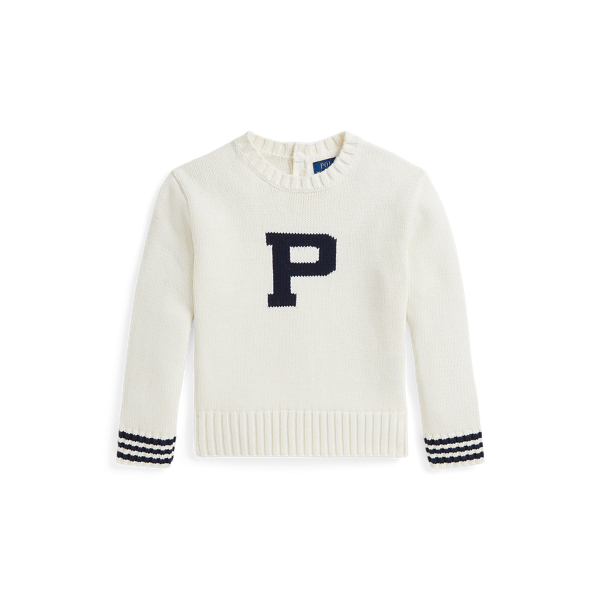 Pull lettre en coton