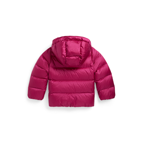 Preppy Pink Metallic Down Hooded Jacket Girls 2-6x 3