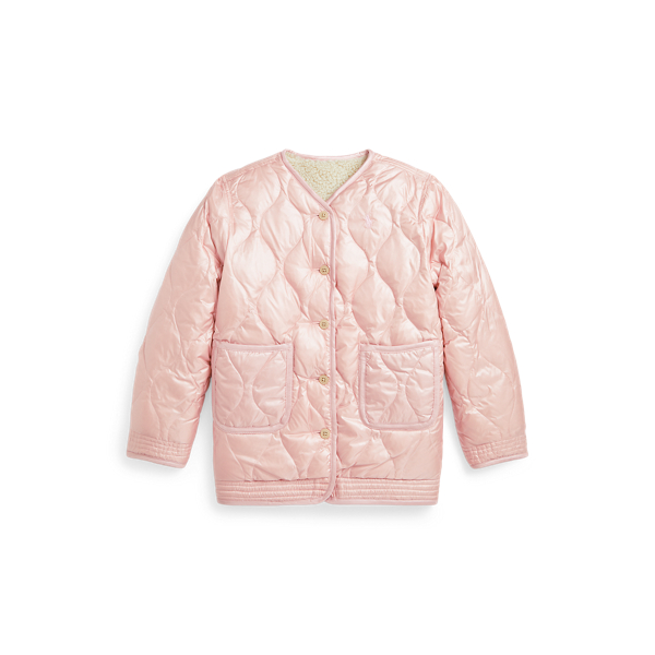Quilted Teddy Fleece Reversible Jacket