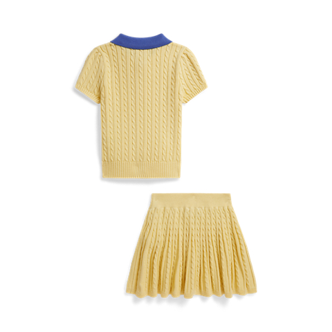 Детские юбки Ralph Lauren Mini-Cable Cotton Polo Cardigan & Skirt