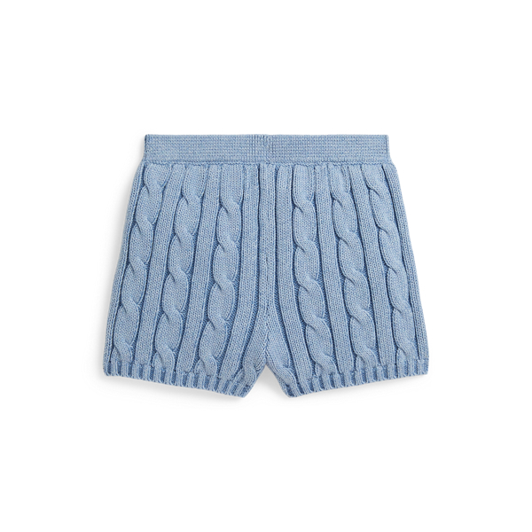 Baumwollshorts mit Zopfmuster Girls 1.5-6.5 Years in Blau meliert 2