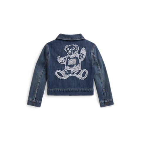 Детские куртки Ralph Lauren Polo Bear Cotton Denim Jacket