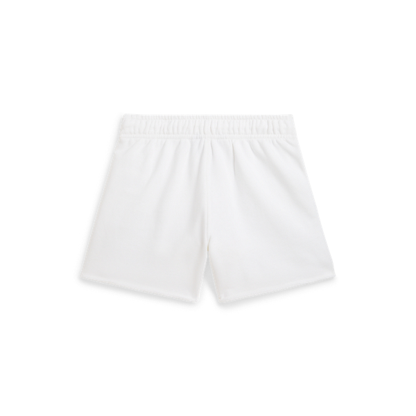 White Raw-Hem Terry Flag Short Girls 1.5-6.5 Years 2
