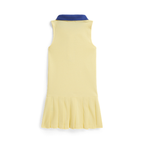 Детские платья Ralph Lauren Pleated Mesh Quarter-Zip Polo Dress
