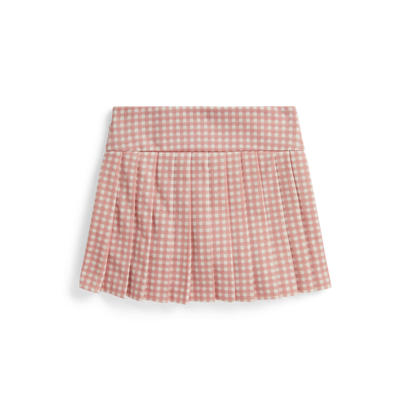 Baby Gingham Dusty Pink Gingham Pleated Ponte Skort Girls 1.5-6.5 Years 2