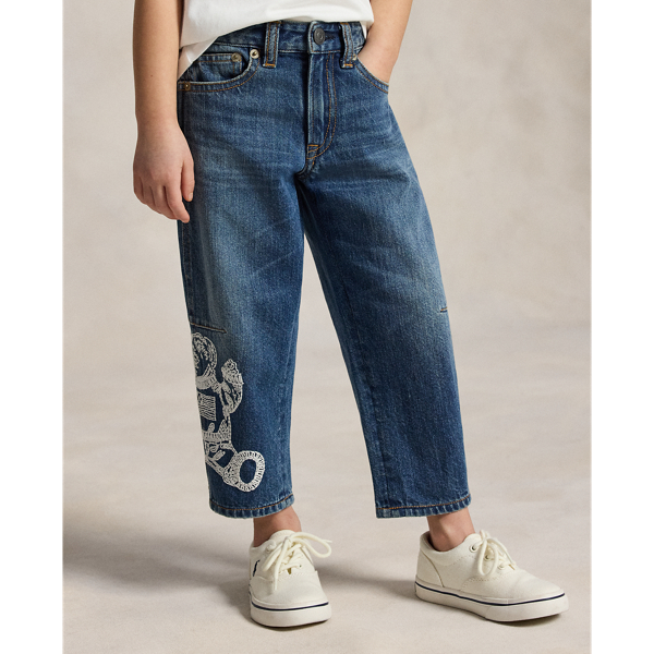 Patsy Wash Curved Tapered Polo Bear Jean Girls 1.5-6.5 Years 4