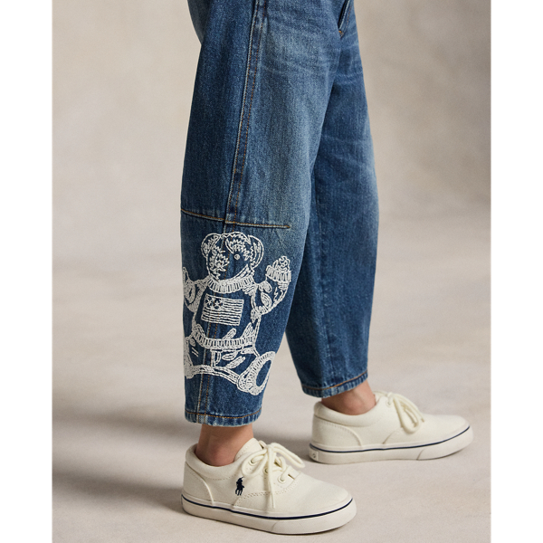 Patsy Wash Curved Tapered Polo Bear Jean Girls 1.5-6.5 Years 5