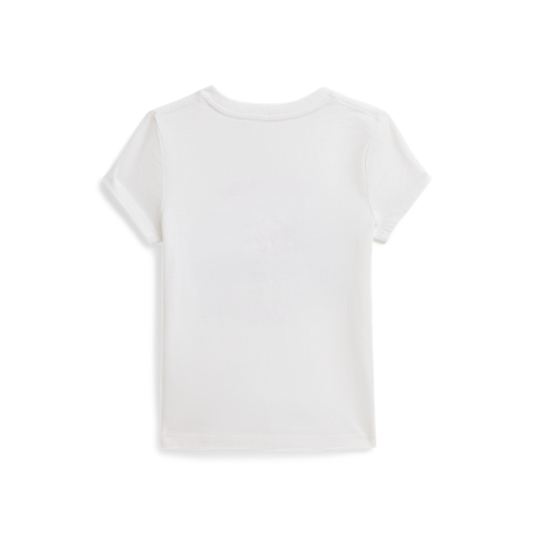 T-shirt en jersey de coton brod&eacute; Girls 1.5-6.5 Years en Blanc 2