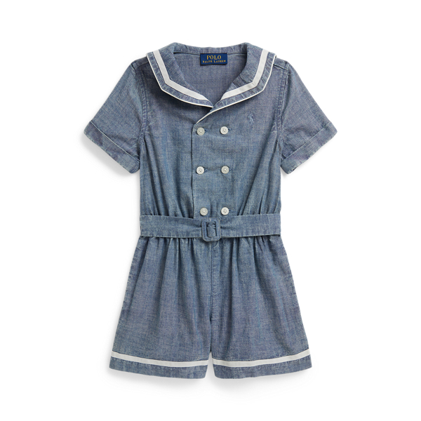 Ralph Lauren ポケット付きロンパース 12M　新品未使用 シャンブレー ロンパース | ラルフ ローレン公式オンラインストア