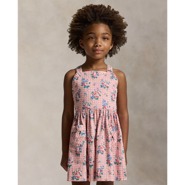 Ellis Floral Floral-Print Slub Cotton Dress Girls 2-6x 4